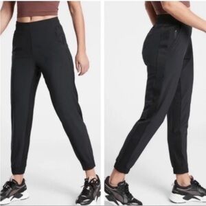 ATHLETA Textured Brooklyn Black Womens Joggers Pants Size 6